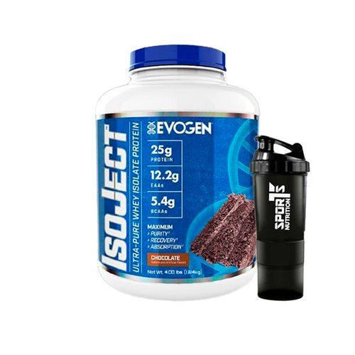 Proteina Isolatada Ultra Pura Evogen ISOJECT 1.8 kg Chocolate + SmartShaker