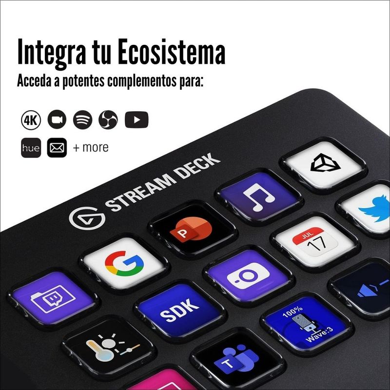 Elgato---Teclado-Stream-Deck-MK2-con-15-Teclas-LCD-Black