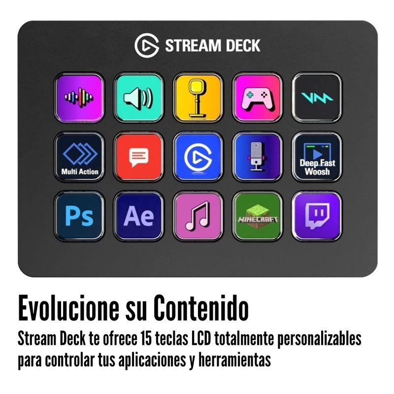 Elgato---Teclado-Stream-Deck-MK2-con-15-Teclas-LCD-Black