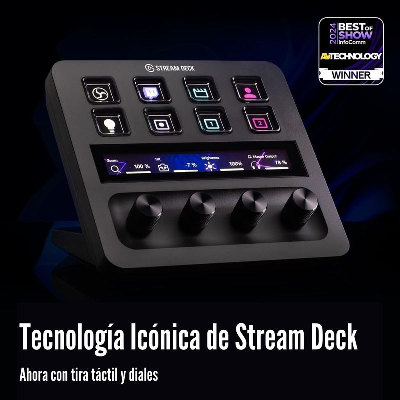 ElGato---Stream-Deck--Plus-8-Teclas-LCD-Personalizables