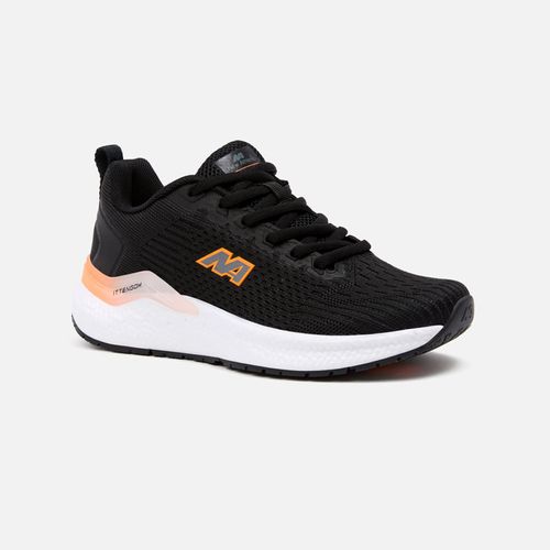 Zapatillas New Athletic Running Ittengom57 Negro Con Naranja Mujer