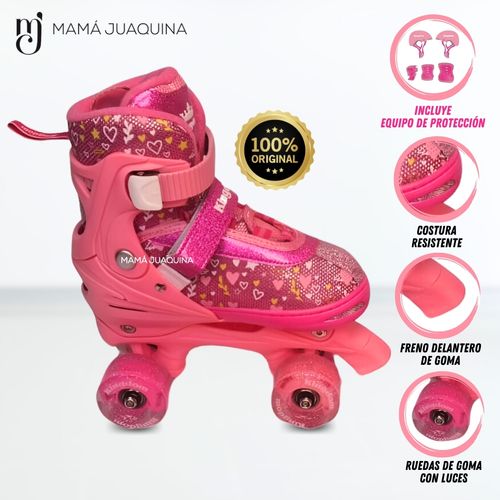 Patines para Niños «KOEMAN» TALLA S 30 - 33 Fucsia