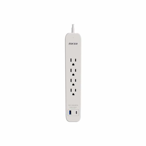 Supresor de pico Forza FSP-451USBCW 1625w 1000J 4 tomas 1USB 1USB-C Level 2 White