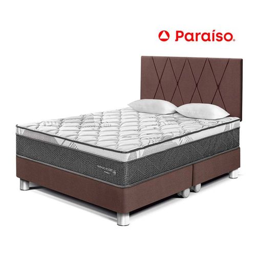 Dormitorio Pocket Star Queen Cabecera Loft + 2 Almohadas + 1 Protector Chocolate