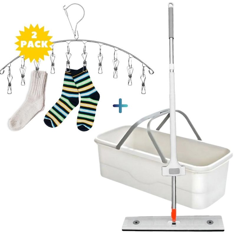 Trapeador-con-Balde-Extra-Large-G-85T---X2-Colgador-de-Ropa-10-Ganchos-Clips