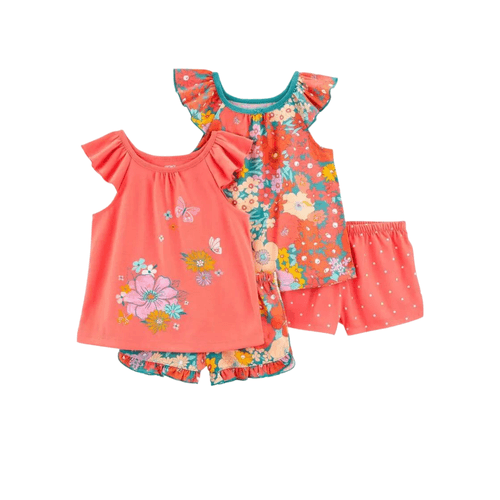 Conjunto Carter's Niña Packx4 piezas - Floral Talla 3