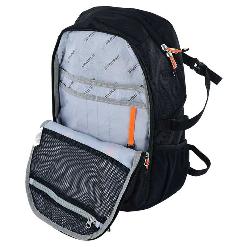 Mochila-Porta-laptop-gama-alta-mas-tomatodo---Truper-Negro--Naranja