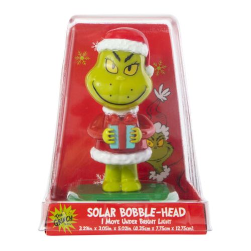 Adorno Navideño Bobble-Head con Panel Solar The Grinch