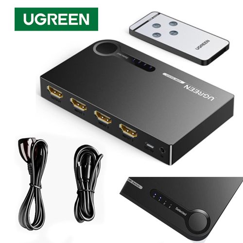 Switch HDMI 3 Puertos 4K 3D HDR UGREEN con control 3 x 1 60Hz