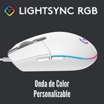 Logitech---Mouse-G203-Lightsync-RGB-8000-dpi---Blanco
