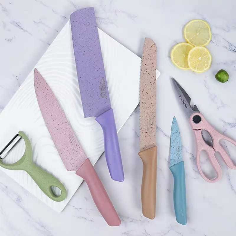 Set-de-Cuchillos-de-Cocina-6-piezas-Acero-Inoxidable-de-Colores