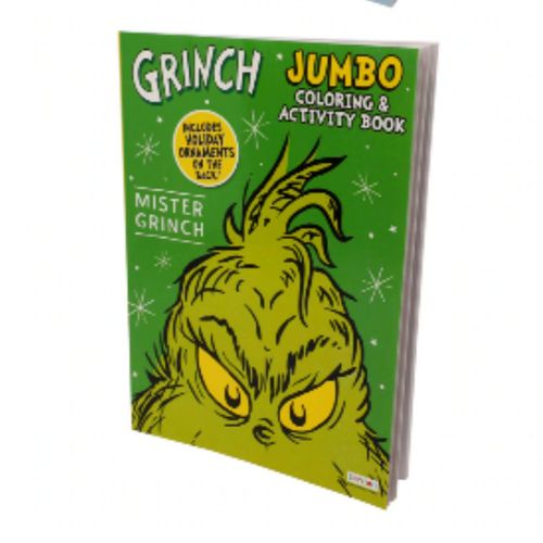 Libro para colorear y de actividades Jumbo The Grinch Navidad 25x17 cm - Verde