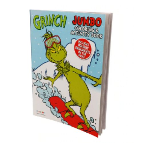 Libro para colorear y de actividades Jumbo The Grinch Navidad 25x17 cm - Celeste