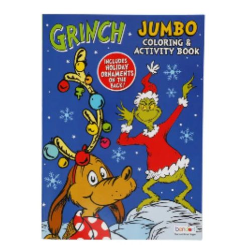 Libro para colorear y de actividades Jumbo The Grinch Navidad 25x17 cm - Azul