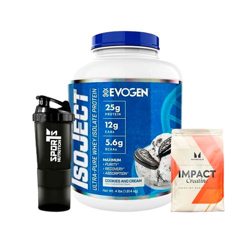 Proteina Evogen ISOJECT 1.8 kg Cookies + Creatina 250gr + SmartShaker