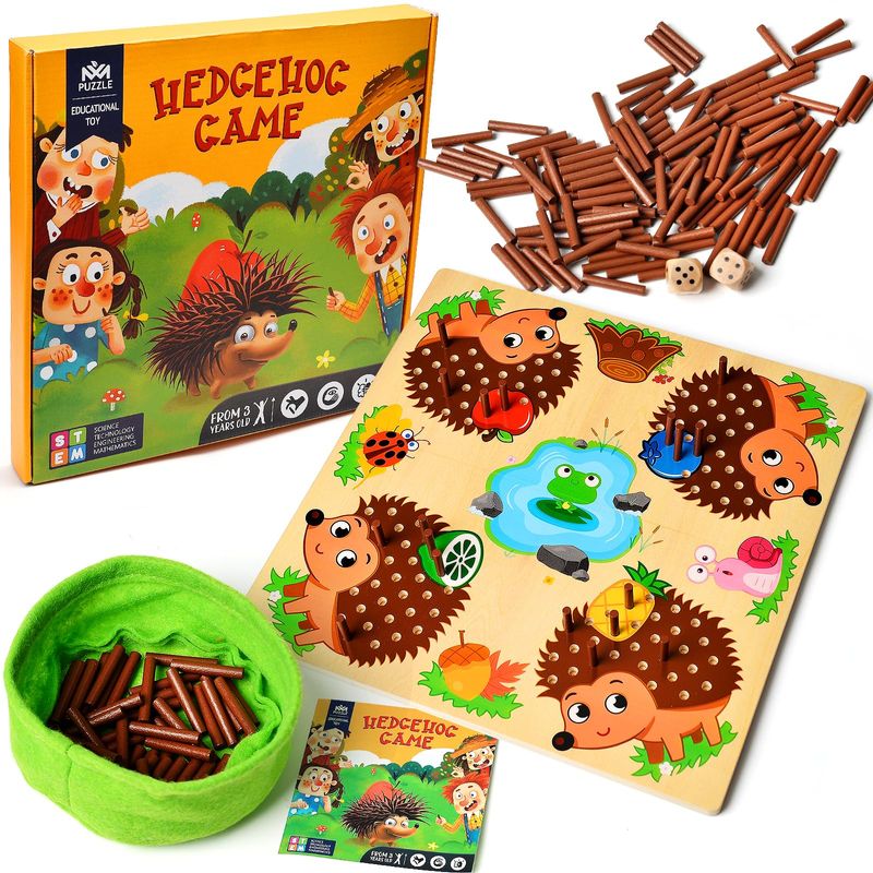Juego-de-mesa---Tablero-de-Erizo-habilidades-motoras-fina-