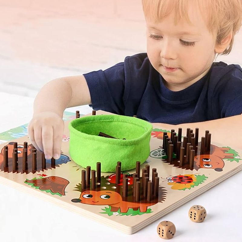 Juego-de-mesa---Tablero-de-Erizo-habilidades-motoras-fina-