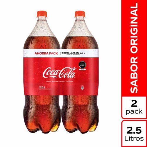 Pack Gaseosa COCA COLA Botella 2.5L Paquete 2un