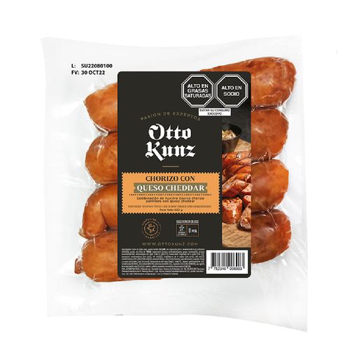 Chorizo con Queso Cheddar OTTO KUNZ Paquete 400g