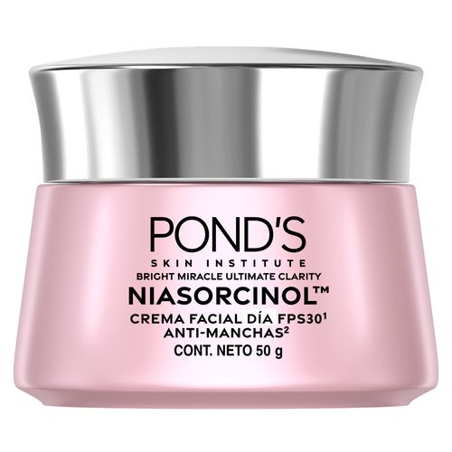 Crema Facial PONDS Bright Miracle Niasorcinol Antimanchas Día FPS30 Frasco 50g