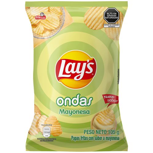 Papas Ondas LAYS Mayonesa Bolsa 105g