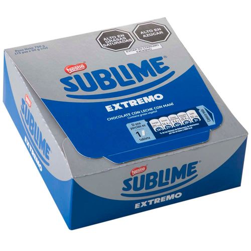 Chocolate SUBLIME Extremo Caja 15un