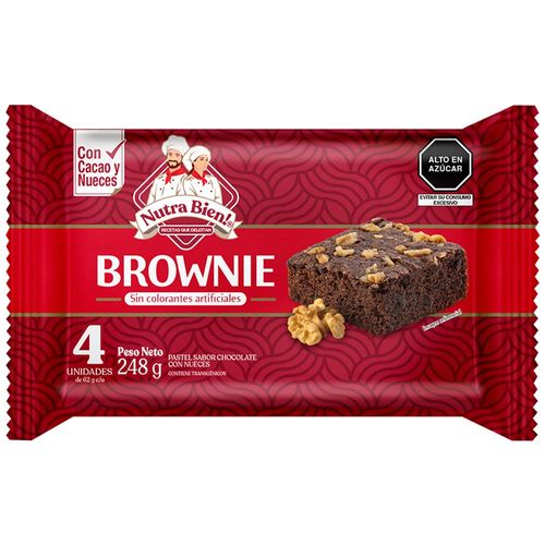 Brownie Clásico Nutra Bien BIMBO 248g Paquete 4un