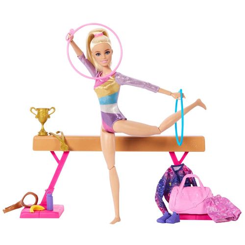 Muñeca profesiones gimnasta cabello rubio BARBIE