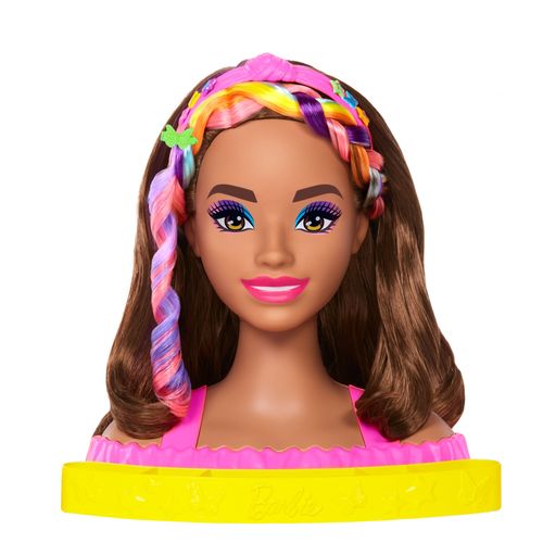 Muñeca Arcoíris Neon Castaña BARBIE