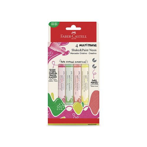 Multimark Shake And Paint Neon Bl Ctn FABER CASTELL X4