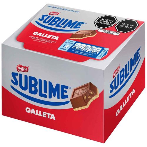 Chocolate con Galleta NESTLÉ Sublime Caja 24un