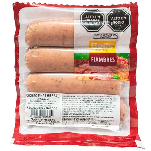 Chorizo Finas Hierbas BELL'S Paquete 300g