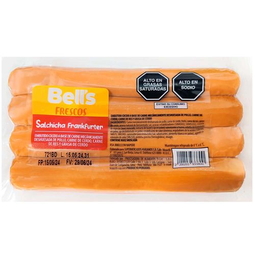 Salchicha Frankfurter BELL'S Paquete 320g PV