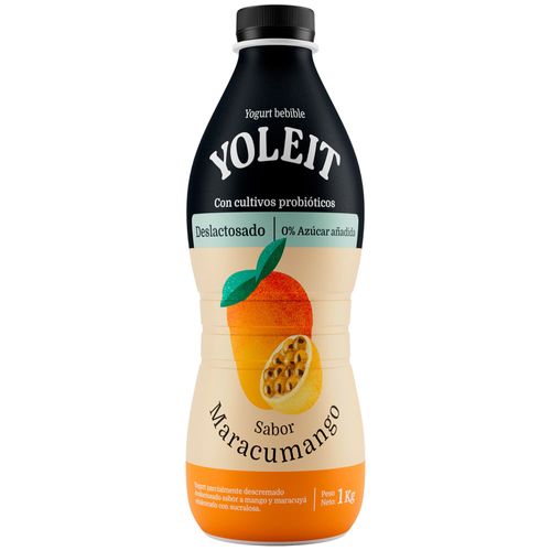 Yogurt Deslactosado YOLEIT Maracumango Botella 1Kg