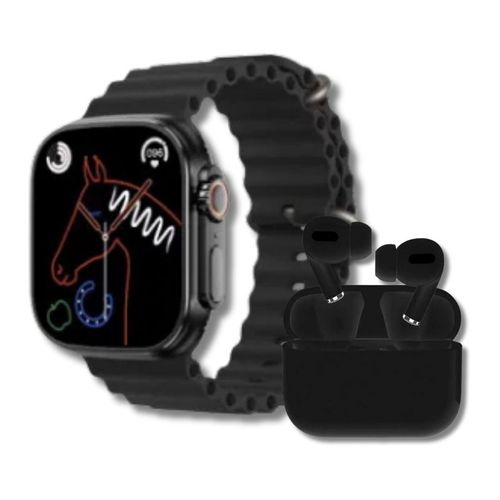 Pack Smartwatch GT9 Negro y Audifono I13 Negro