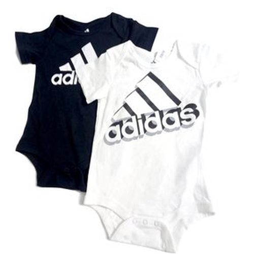 Packx2 Bebecrece Bodysuit Adidas - Negro y Blanco 9 Meses