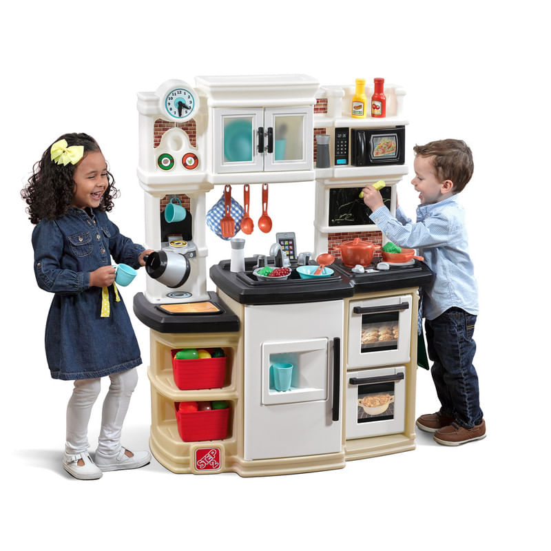 Cocina-para-Niños-STEP-2-Gourmet-Neutral-con-Accesorios