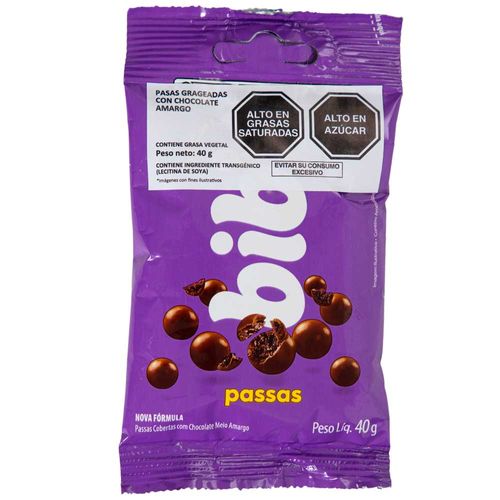 Chocolate con Pasas BIB'S Bolsa 40g