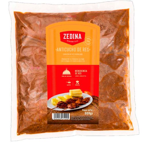 Anticucho de Res ZEDINA Bolsa 500g