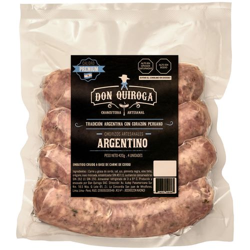 Chorizo Argentino DON QUIROGA Paquete 420g