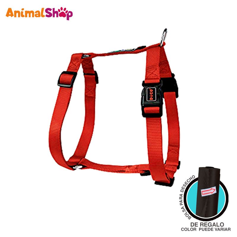 -Arnes-De-Perro-Forma-De-H-Doco-L-Rojo-67-A-90-Cm-Con-Regalo