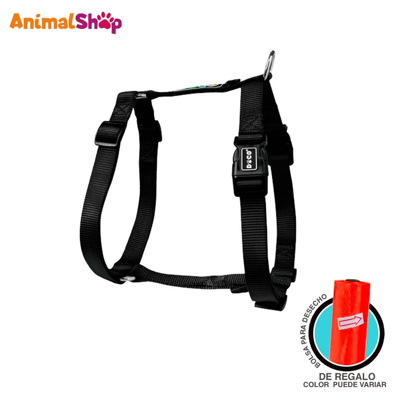 -Arnes-De-Perro-Forma-De-H-Doco-M-Negro-50-A-70-Cm-Y-Regalo