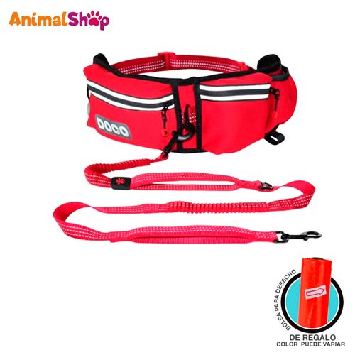 Correa De Perro Correr Ajustable Doco Rojo 150Cm Y Regalo