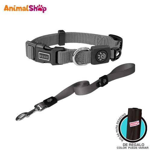 Collar De Perro Doco Nylon Ajustable L Plomo Correa