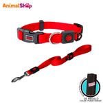 Collar-De-Perro-Doco-Nylon-Ajustable-L-Rojo-Correa-