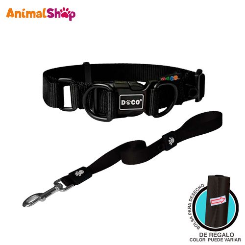 Collar De Perro Doco Dd Talla L Negro Correa