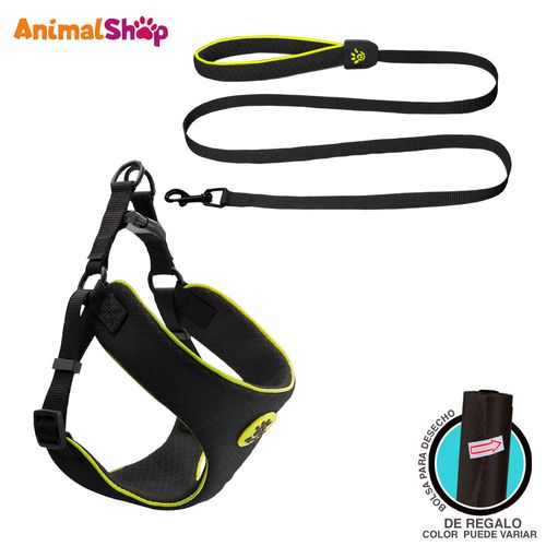 Arnes De Perro Doco Reflectivo Talla L Negro Correa