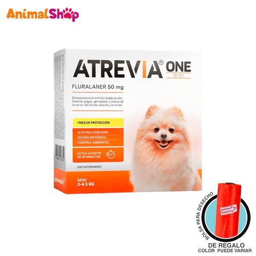 Antipulgas Atrevia One Mini 50Mg X 4 Tab - 2.4 A 5Kg