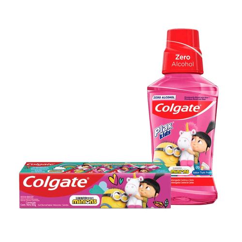 Pack Enjuague Bucal COLGATE Plax Niños Agnes & Fluffy 250ml + Pasta Dental Niños COLGATE Agnes & Fluffy 60g