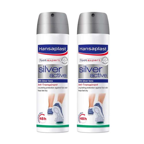 Pack Hansaplast Spray Desodorante para Pies Silver Active 150ml x 2un